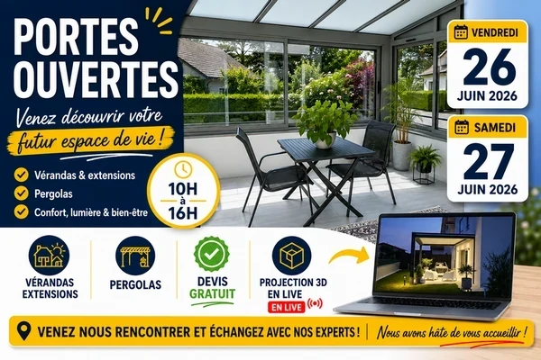 Portes Ouvertes 2026 véranda et pergola