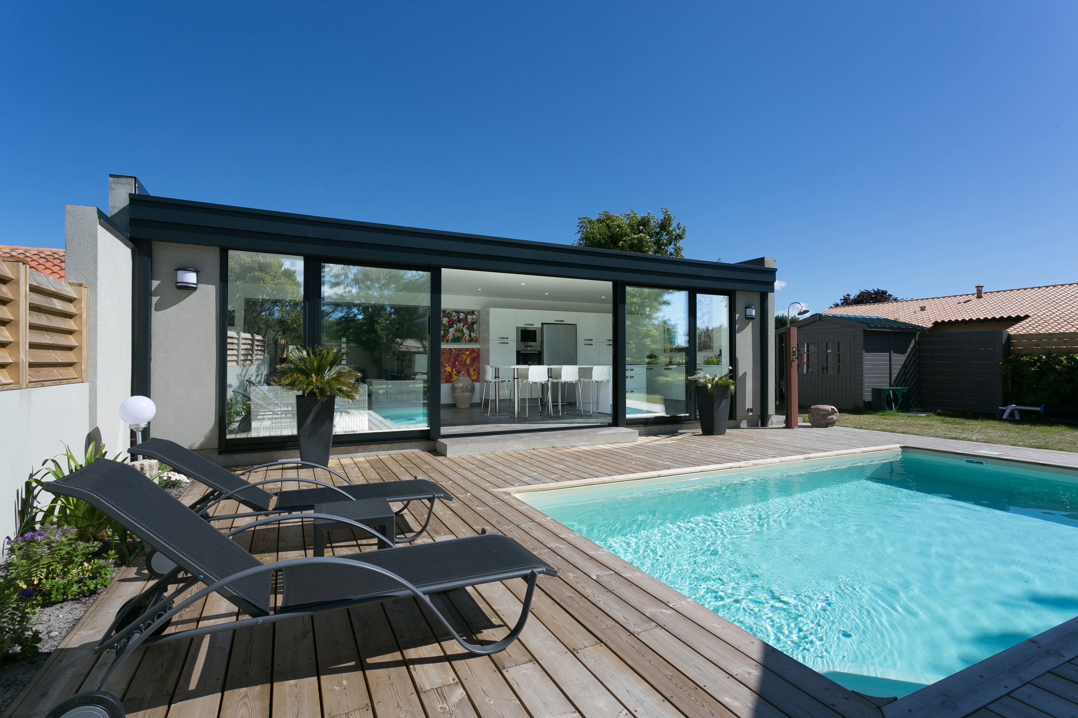 Veranda design et piscine